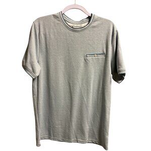 Men's Denim & Flower Crew Neck Short Sleeve - Size Large